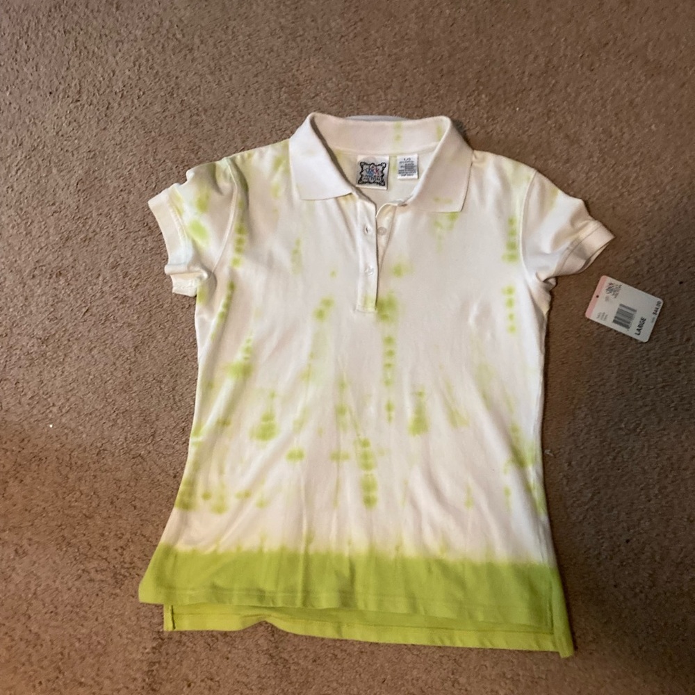 New with tags Nicky Hilton tie dyed polo top
